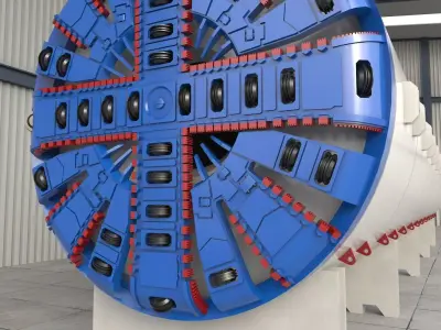 Tunnel Boring Machine PBR 3D model