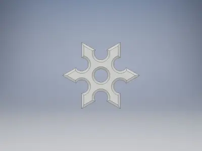 throwing star 3D print model