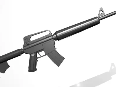Low Poly M4A1 ar - rifle Low-poly 3D model