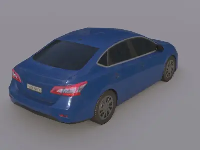 Abandoned Car Gameready Free low-poly 3D model