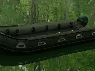 Boat for game 3D model