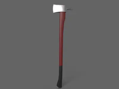 PBR Fire Axe V2a Low-poly 3D model