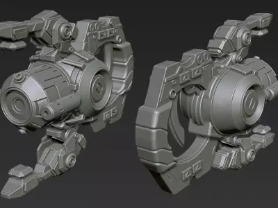 3D Printable Sci-Fi Weapon Part 8 3D model