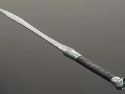 Fantasy Sword Low-Poly Low-poly 3D model