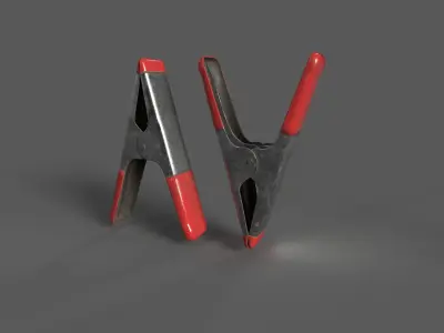 spring clamp Low-poly 3D model purchase