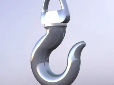 Metal hook 3D model