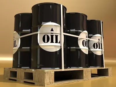 Metal Oil Drums 3D model