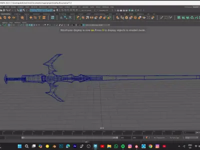sword model Low-poly 3D model get