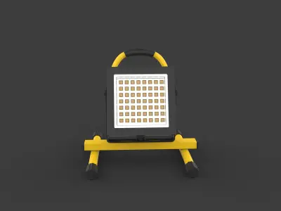 Halogen work light 3D model by ahammodullah