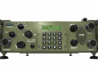 Radio military 3 3D model