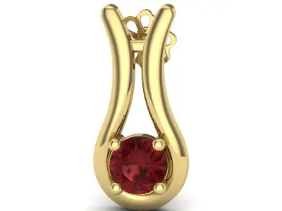 Diamond earrings 3D print model