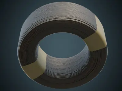 Steel Wire Rope 1 Basic Low-poly 3D model