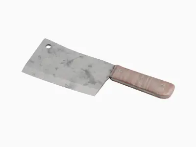 Meat Cleaver C 02 Low-poly 3D model