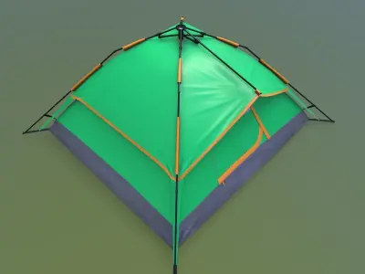 Camping Tent Low-poly 3D model purchase