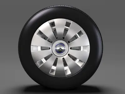 Mercedes Benz Citan Van wheel 2017 3D model