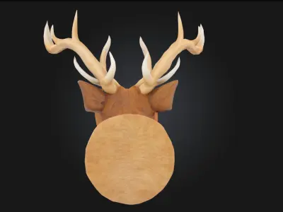 Majestic Stag Carving  Natures Noble Guardian in Wood or Stone 3D model
