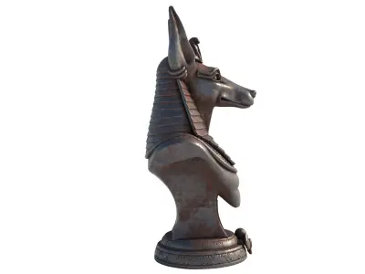 Anubis bust Low-poly 3D model
