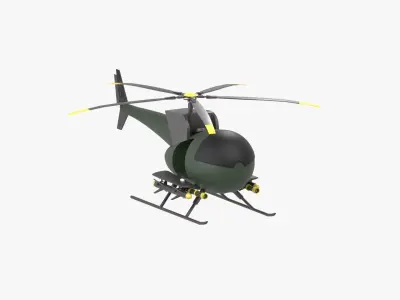 Helicopter 3D Illustration 3D model