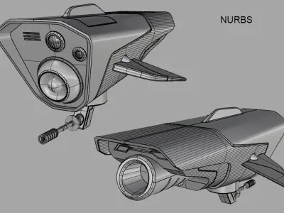 SF FUTURISTIC DRONE Low-poly 3D model