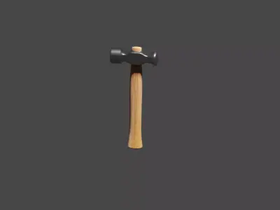 3D Hammer Using Blender 3D model