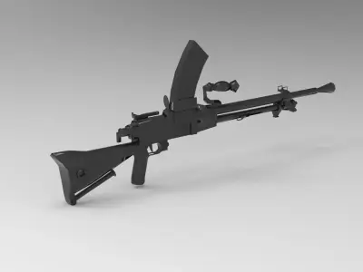 Type 99 light machine gun 3D model