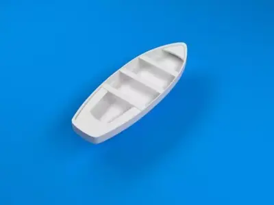 Wooden Boat 3D model 4