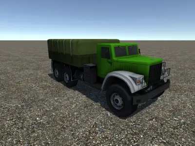 Industrial Cargo Truck 3 Low-poly 3D model