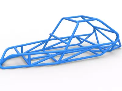 Frame for old school Sand Rail buggy Scale 1 to 25 3D print model
