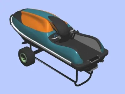 Personal Watercraft Single Type JetSki 3D model