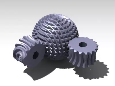 Omnidirectional Gear Low-poly 3D model