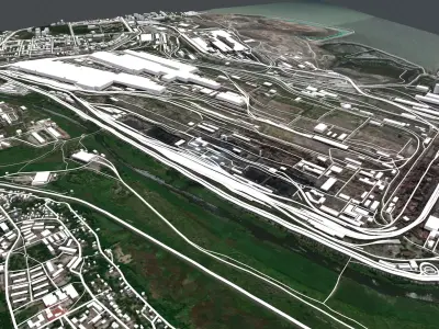 Azovstal plant Mariupol Ukraine 3D model