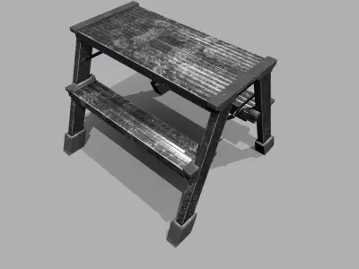 Stepladder Low-poly 3D model