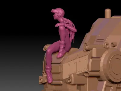 APOCALYPSE PILOTA MECHA GARAGE MILITARY 1 3D print model