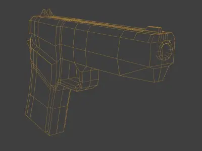 Lowpoly Gun Free for videogames Free low-poly 3D model