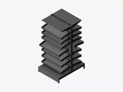Shelving - Pharmacy - Integral - Double Sided Low-poly 3D model