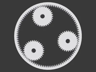 Planetary gearbox 3D model