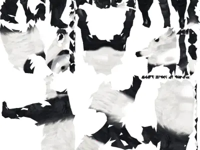 Panda bear Low-poly 3D model