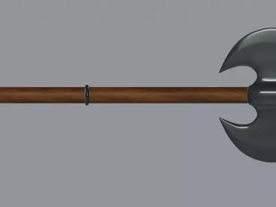Battle Axe 3D model 8