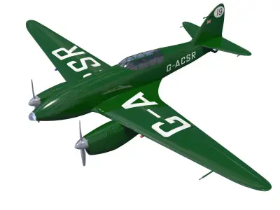 de Havilland DH88 Comet 3D model buy