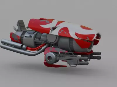 sci-fi scooter 3D model