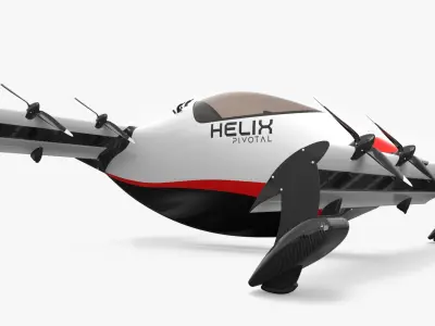 Helix Pivotal Electric VTOL Aircraft 3D model
