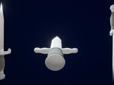 Low Poly 3D Dagger Low-poly 3D model