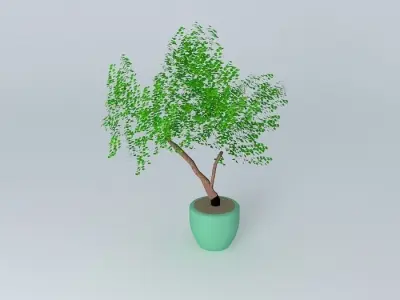 Egg vase with tree Free 3D model