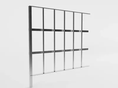 Simple Balcony Railing Low-poly 3D model