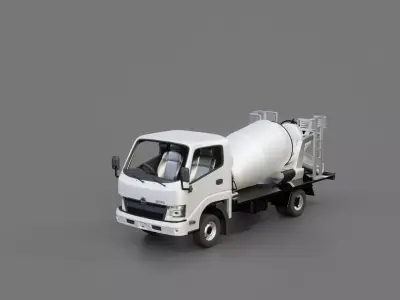 Hino Dutro Concrete Mixer 3D model