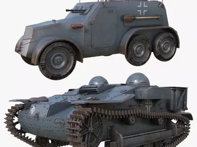 Tank Collection Mental ray 006 3D Model Pack