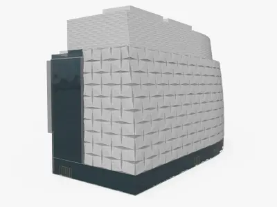  Curved Modern Shopping Mall Building 