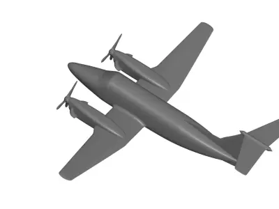 BEECHCRAFT KING AIR B200 3D model buy