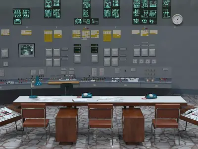 Chernobyl control room Unit 4 3D model