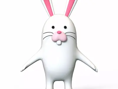 Bunny Stylized Low-poly 3D model